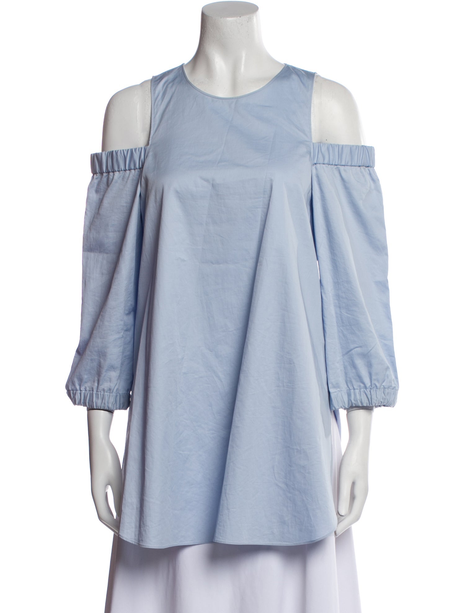 Tibi Off-The-Shoulder Three-Quarter Sleeve Tunic