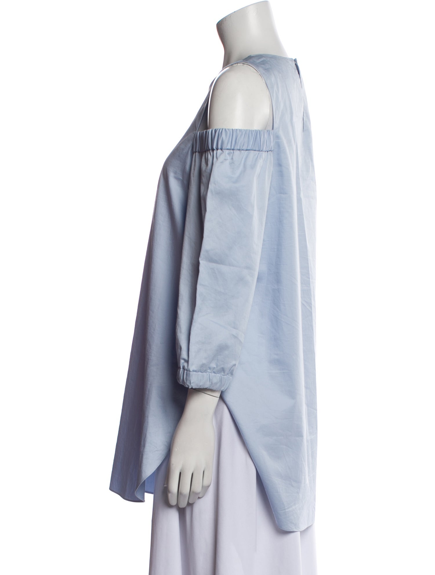 Tibi Off-The-Shoulder Three-Quarter Sleeve Tunic