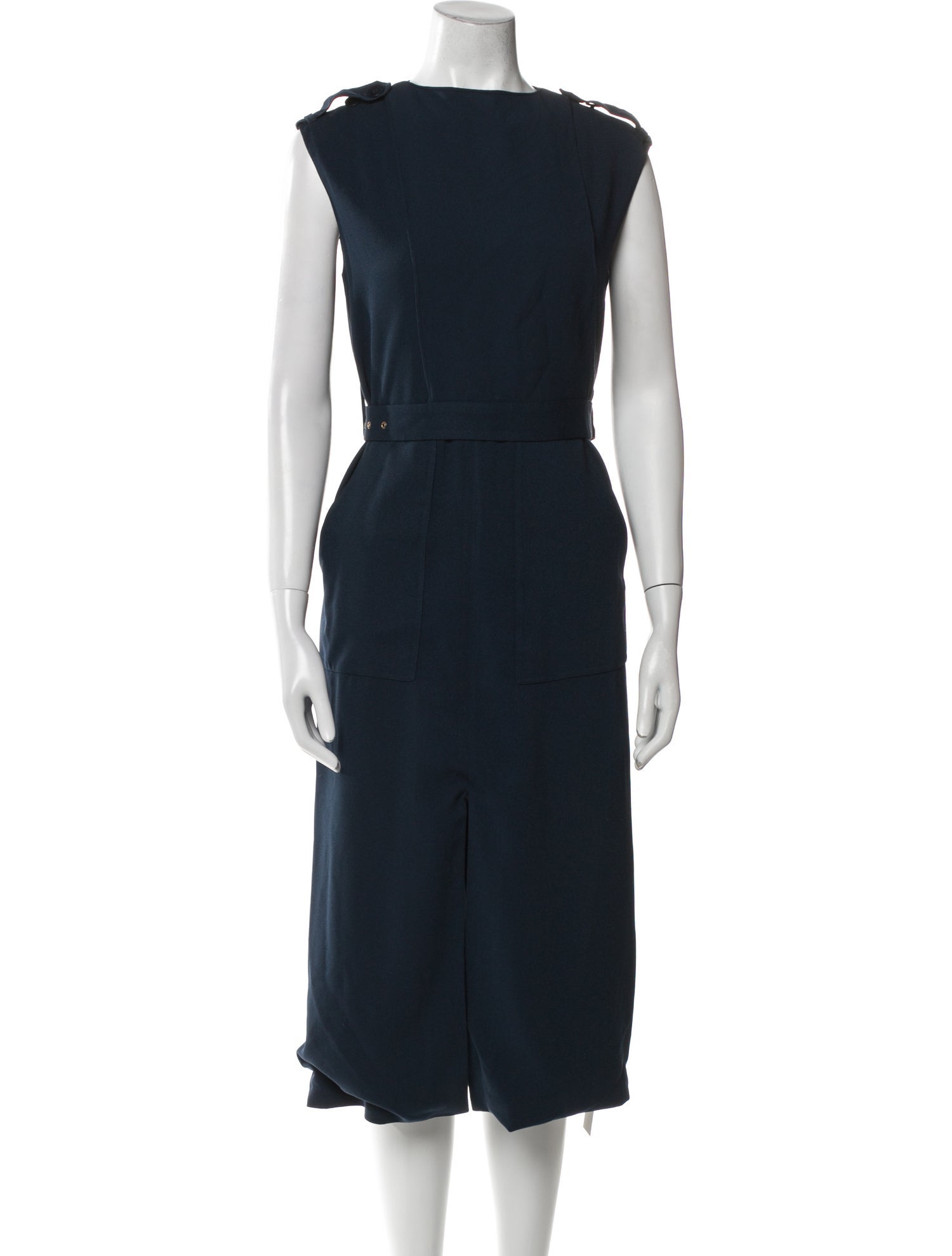 Tibi Bateau Neckline Midi Length Dress