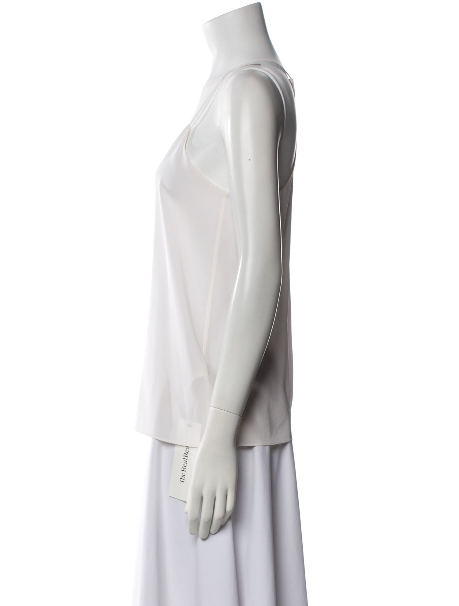 Tibi Silk Scoop Neck Top