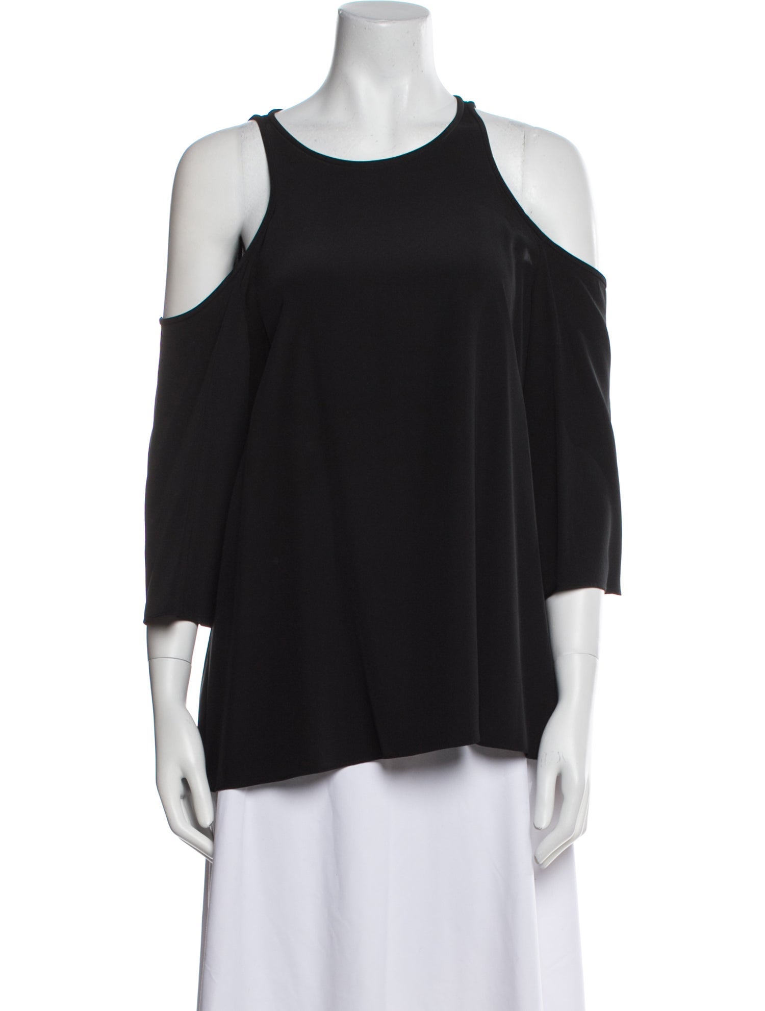 Tibi Silk Scoop Neck Blouse
