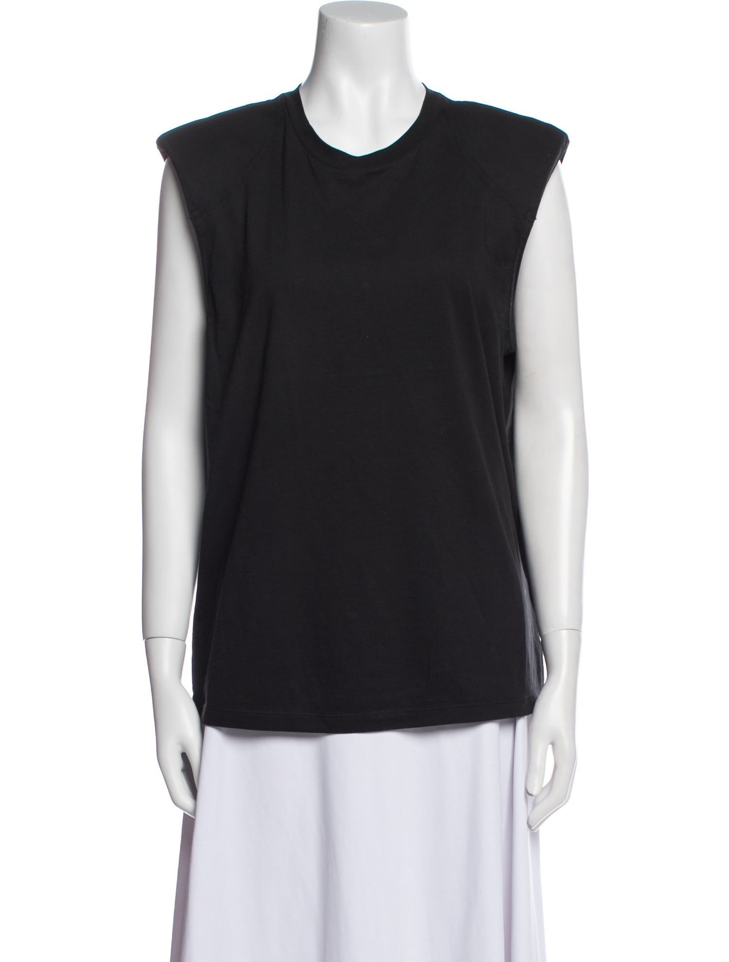 Tibi Crew Neck Sleeveless Top