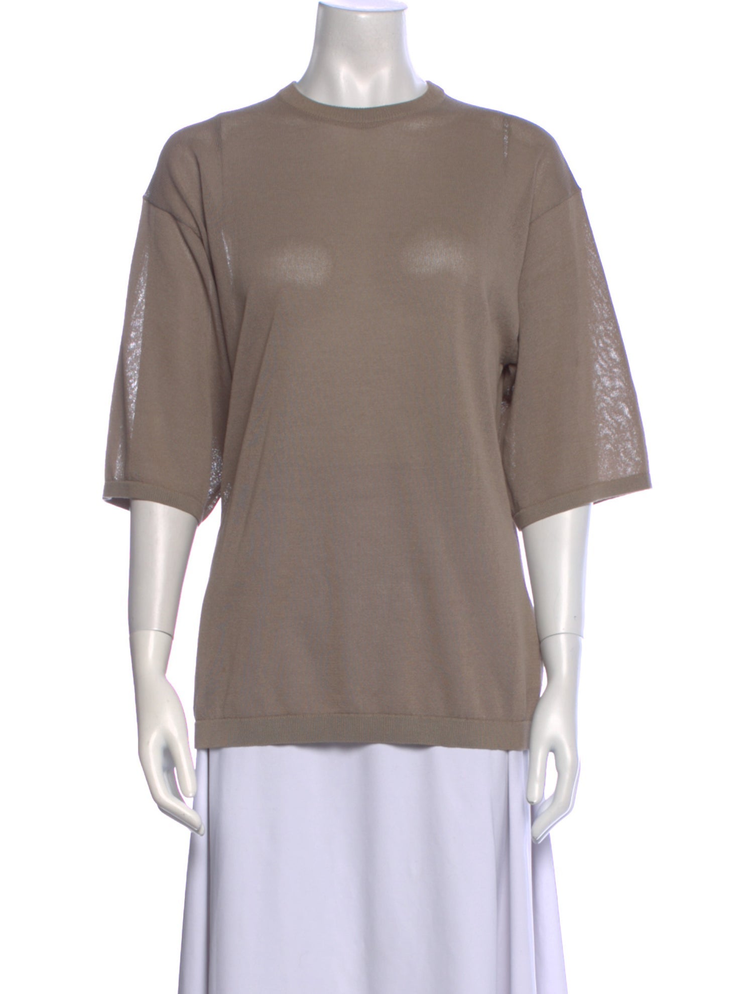 Tibi Crew Neck Short Sleeve T-Shirt