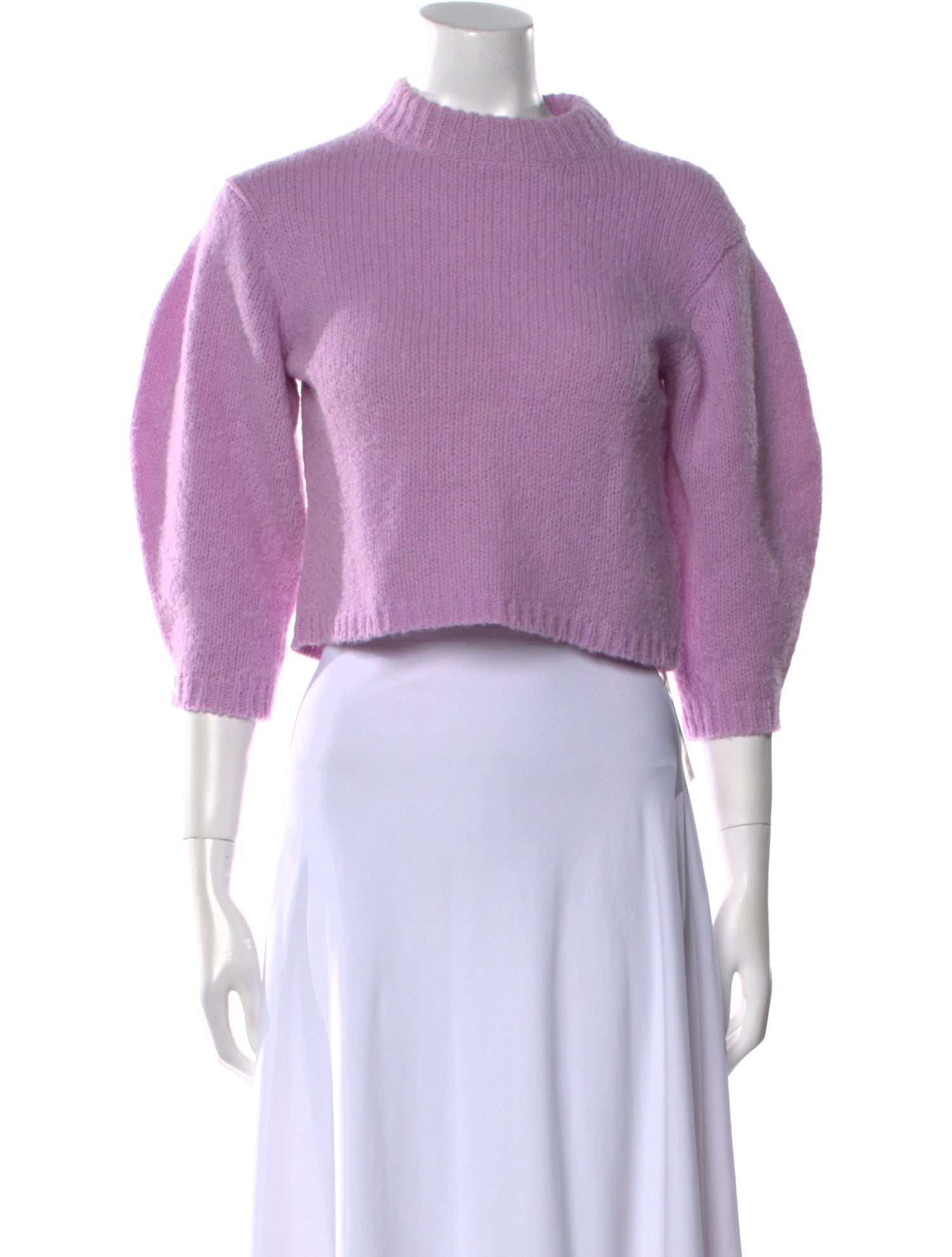 Tibi Alpaca Mock Neck Sweater