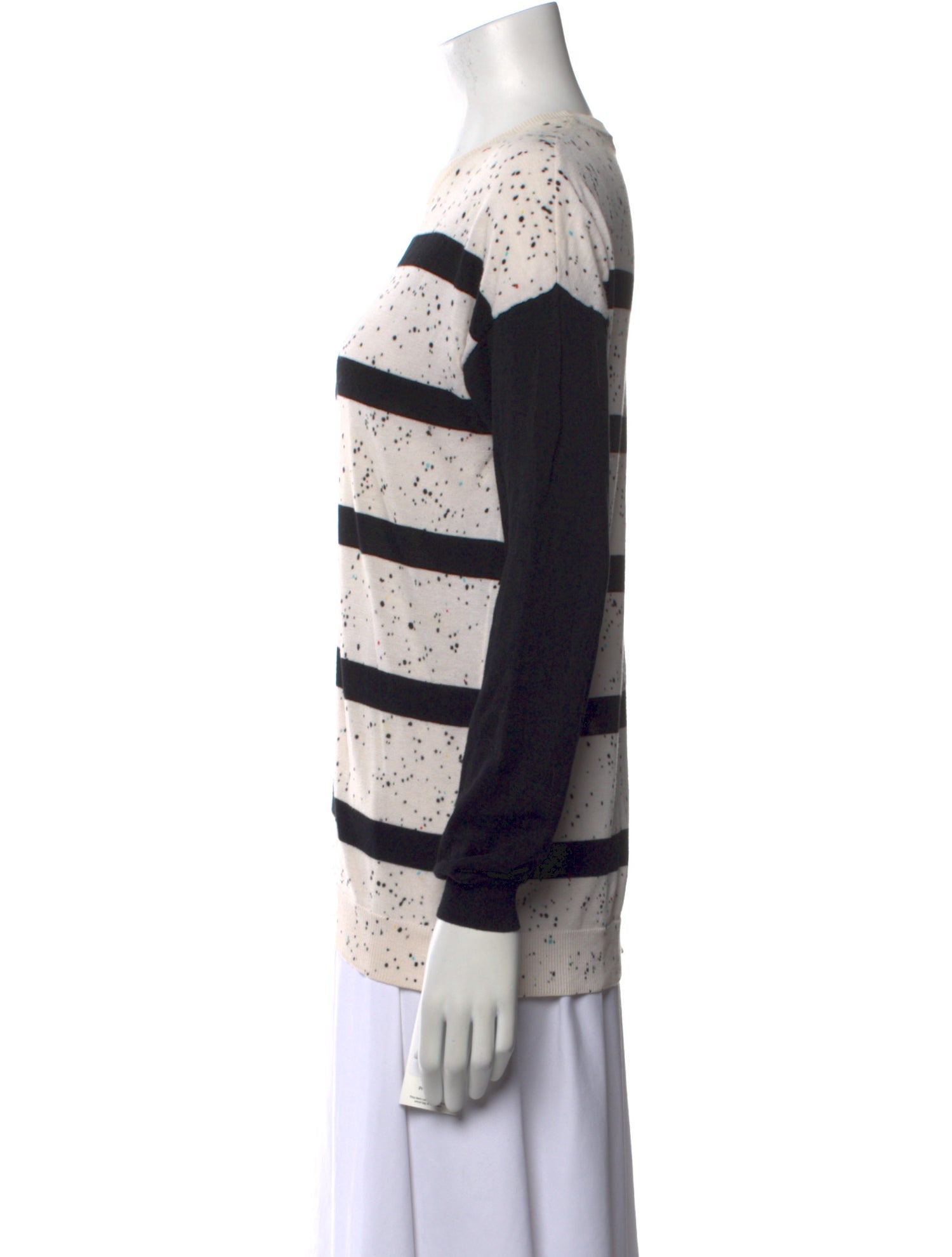 Tibi Striped Crew Neck Sweater