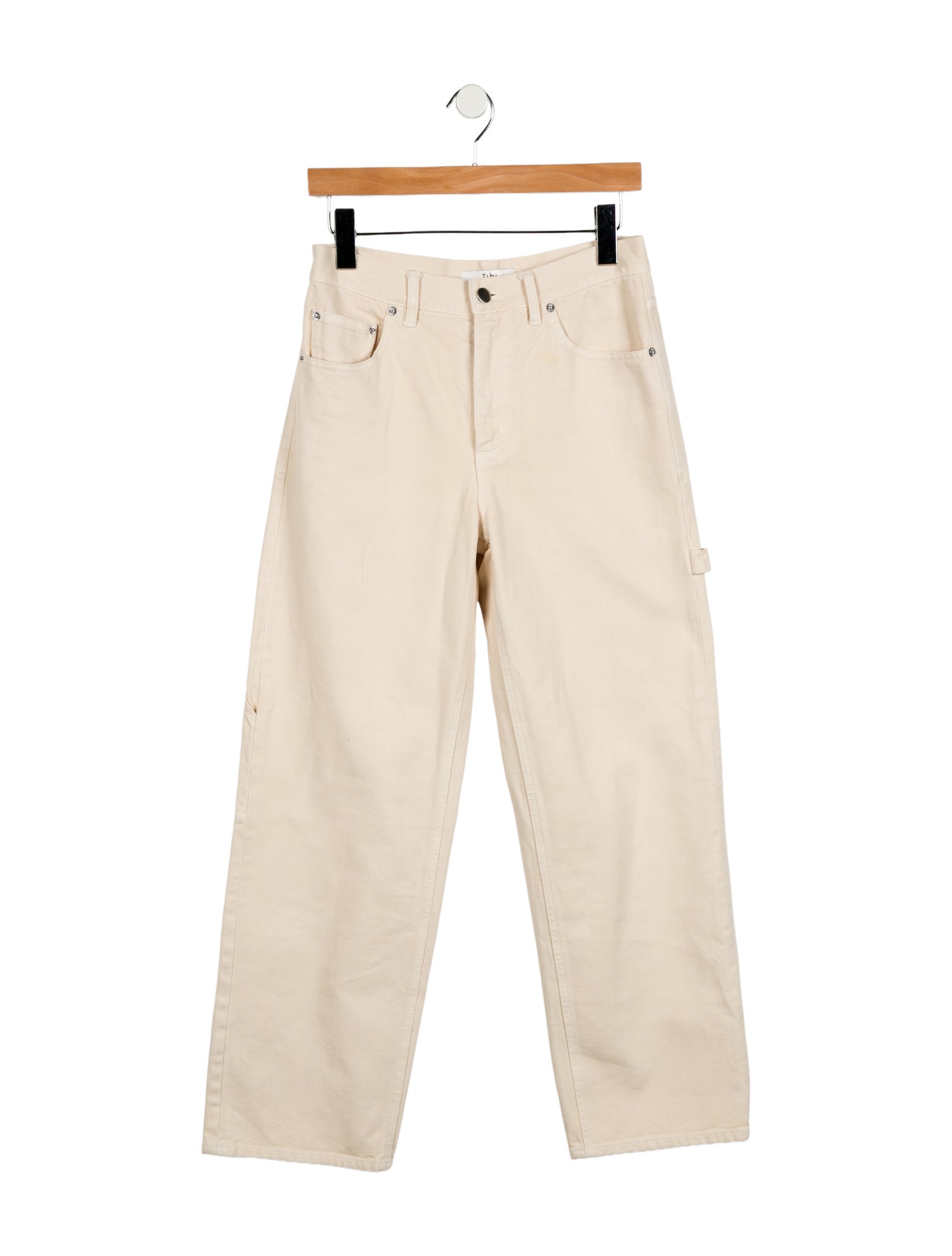 Tibi Mid-Rise Straight Leg Jeans