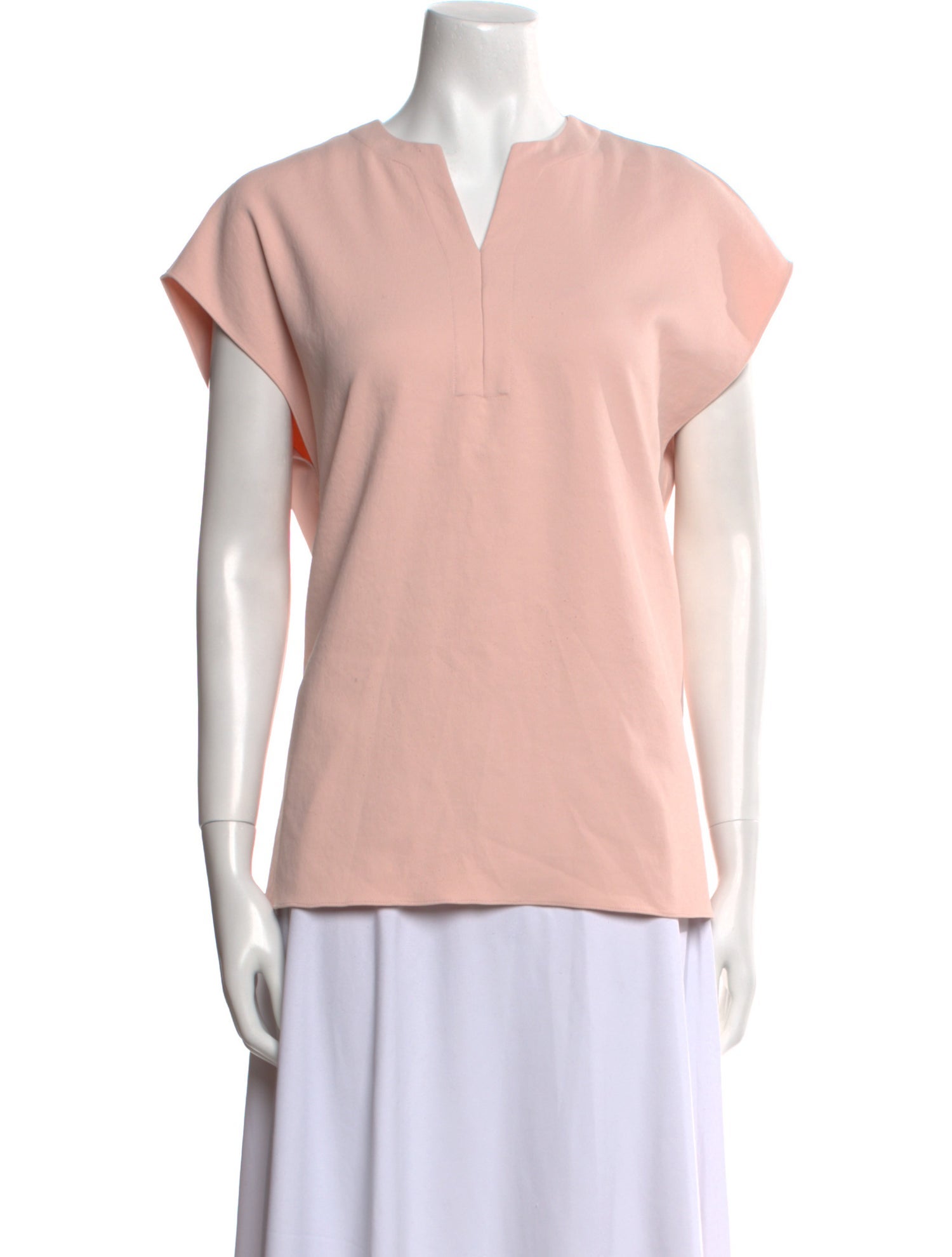 Tibi V-Neck Short Sleeve Top