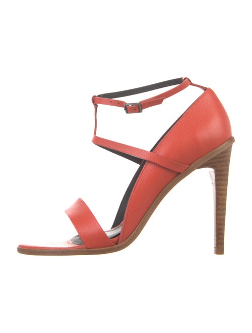 Tibi Leather T-Strap Sandals