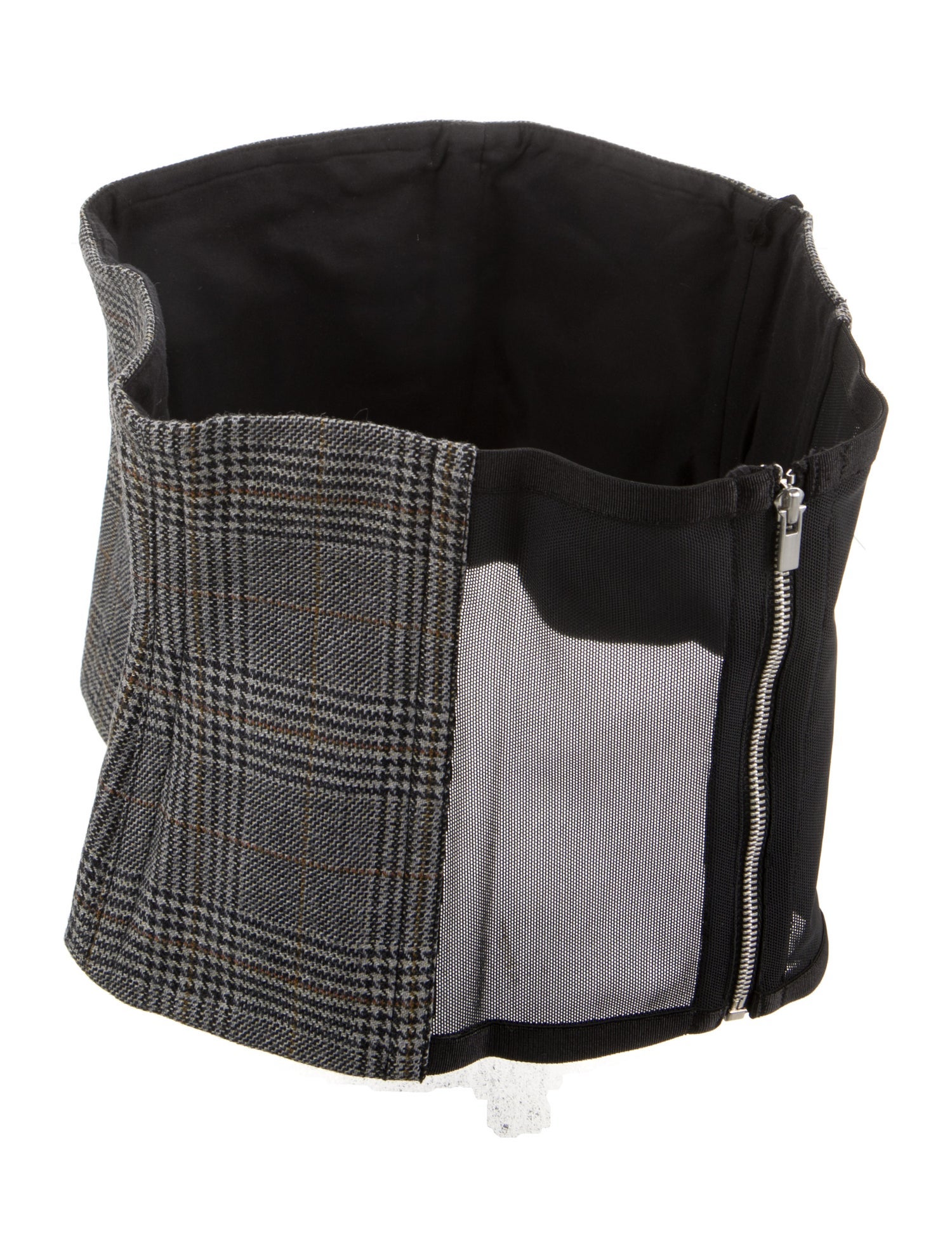 Tibi Wool Houndstooth Print Crop Top