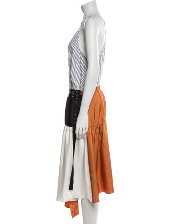 Tibi Striped Midi Length Dress