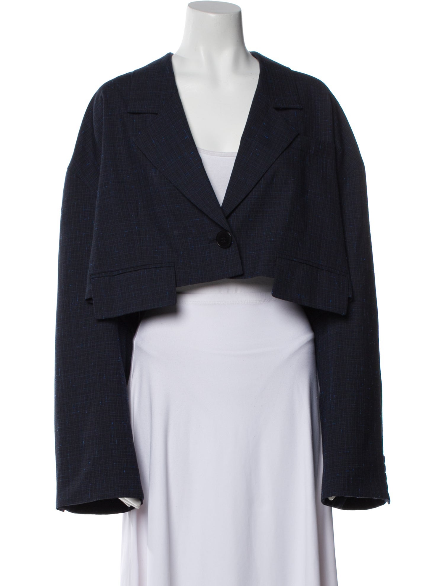 Tibi Virgin Wool Striped Evening Jacket