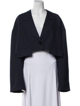 Tibi Virgin Wool Striped Evening Jacket