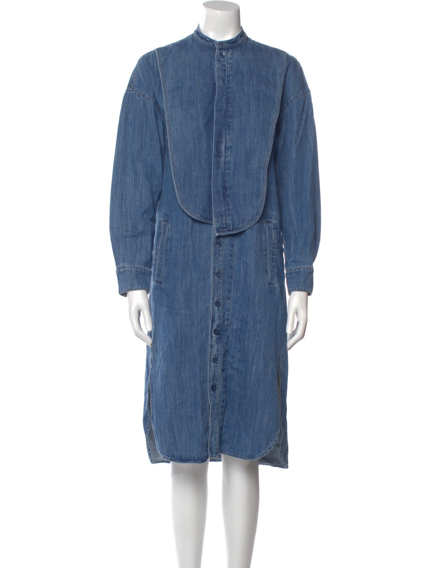 Tibi Mock Neck Midi Length Dress