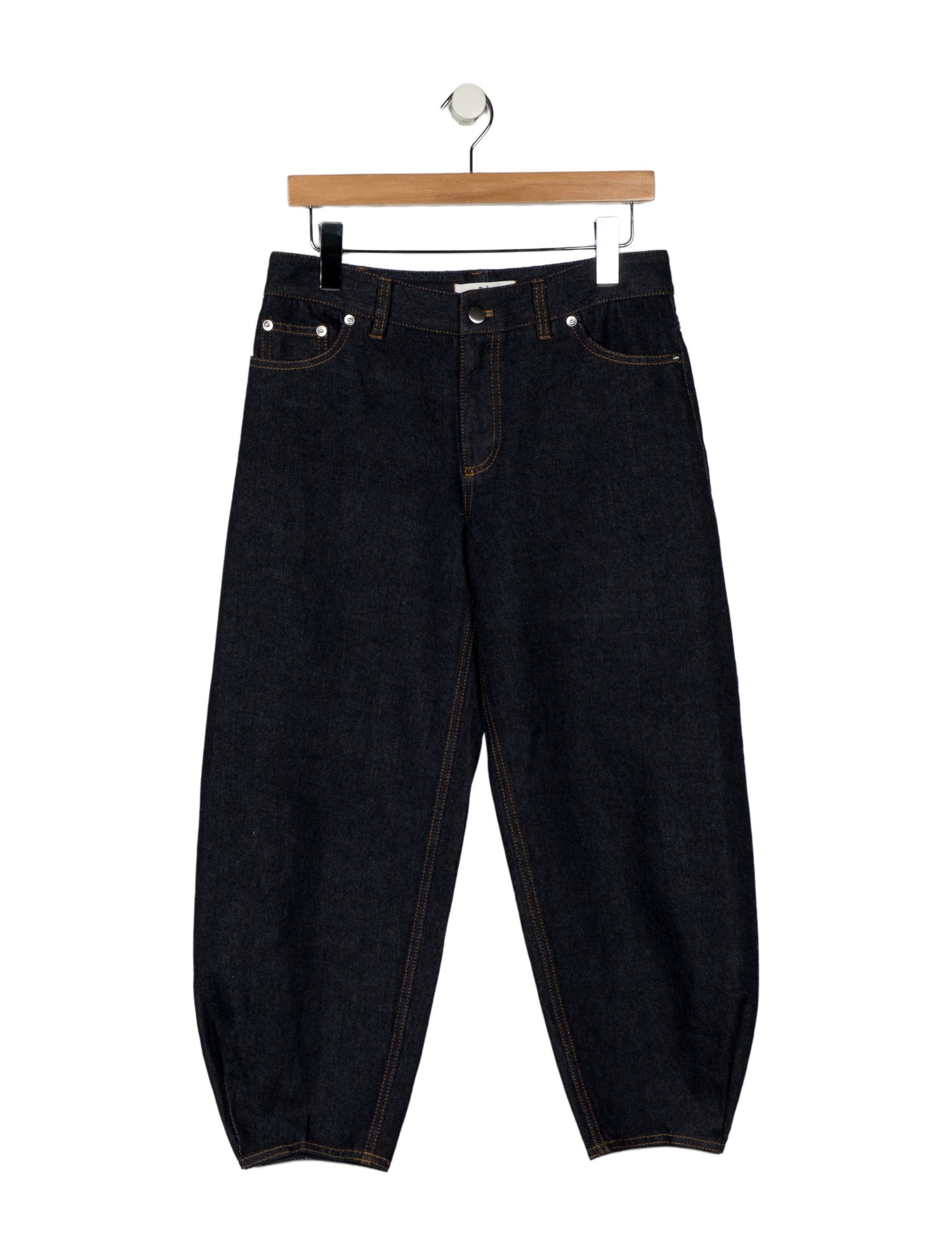 Tibi High-Rise Straight Leg Jeans