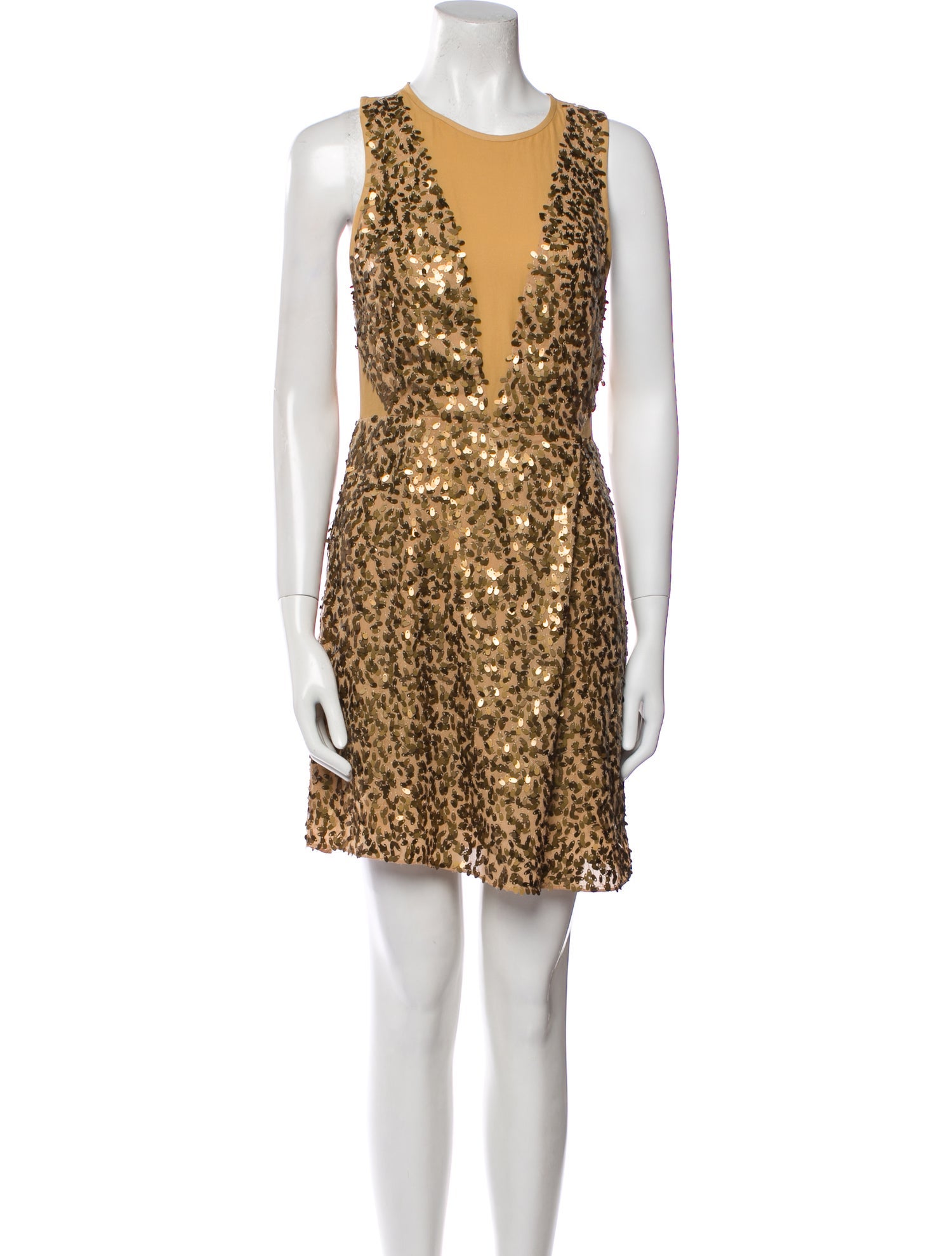 Tibi V-Neck Mini Dress