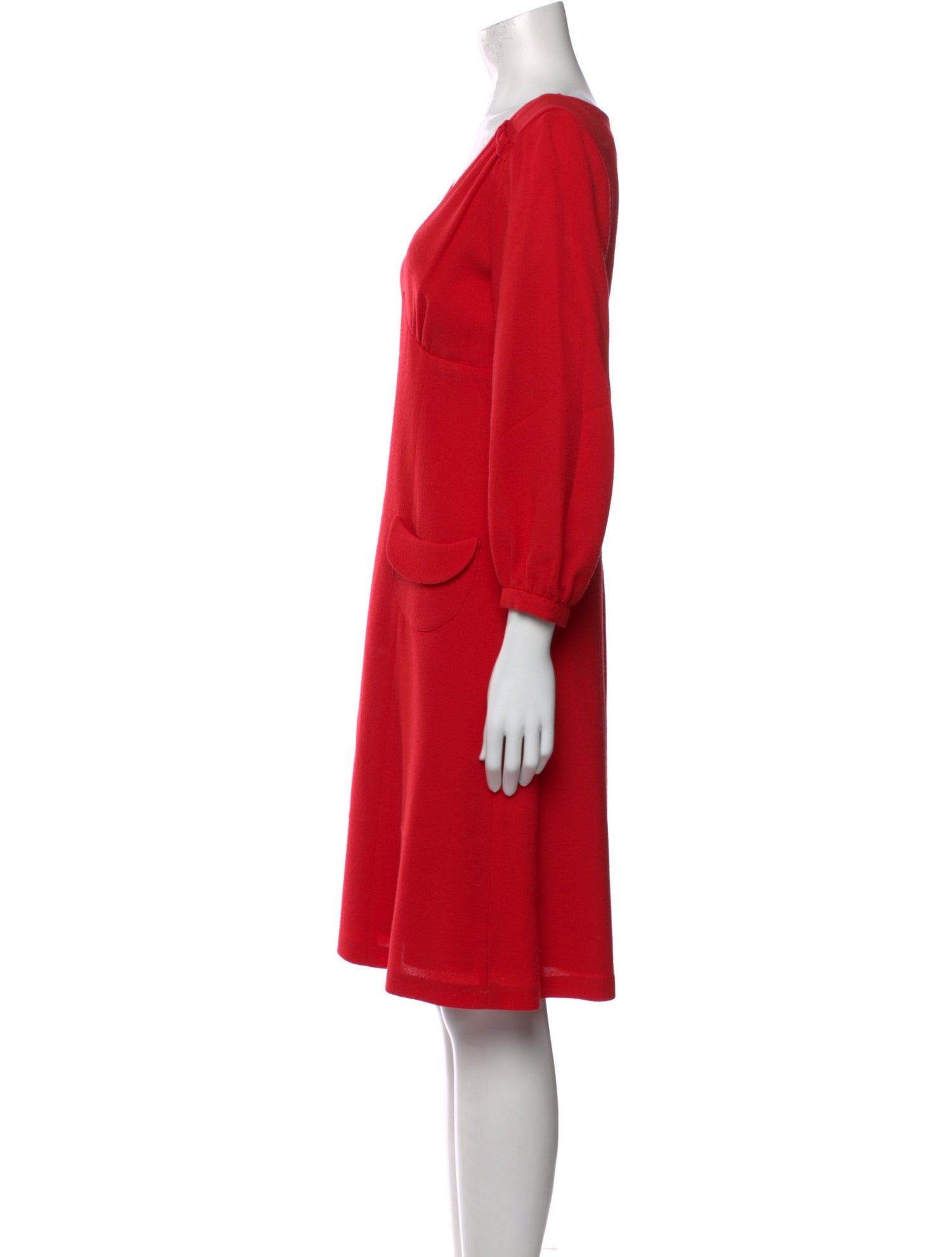 Tibi Virgin Wool Knee-Length Dress