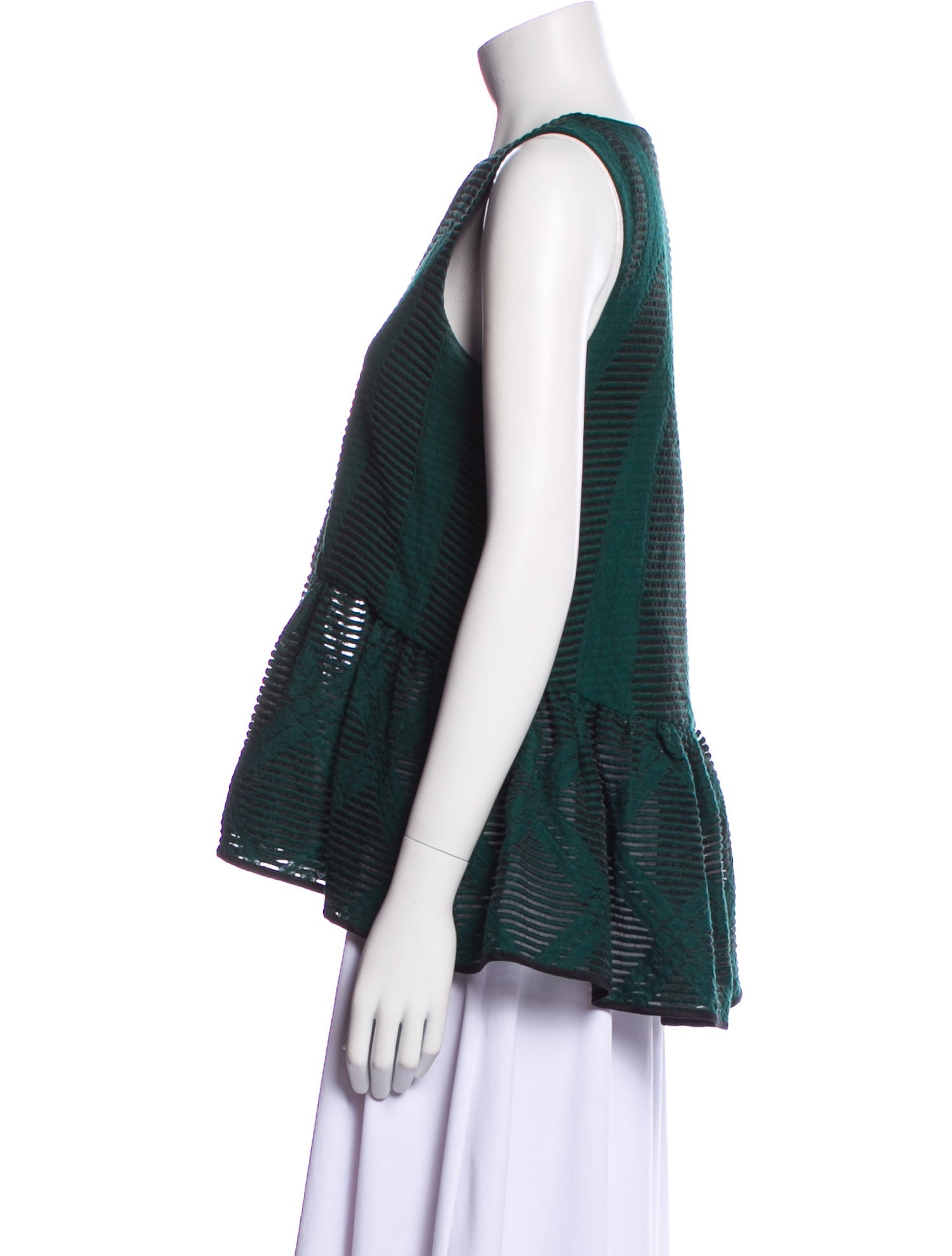 Tibi Wool Striped Blouse