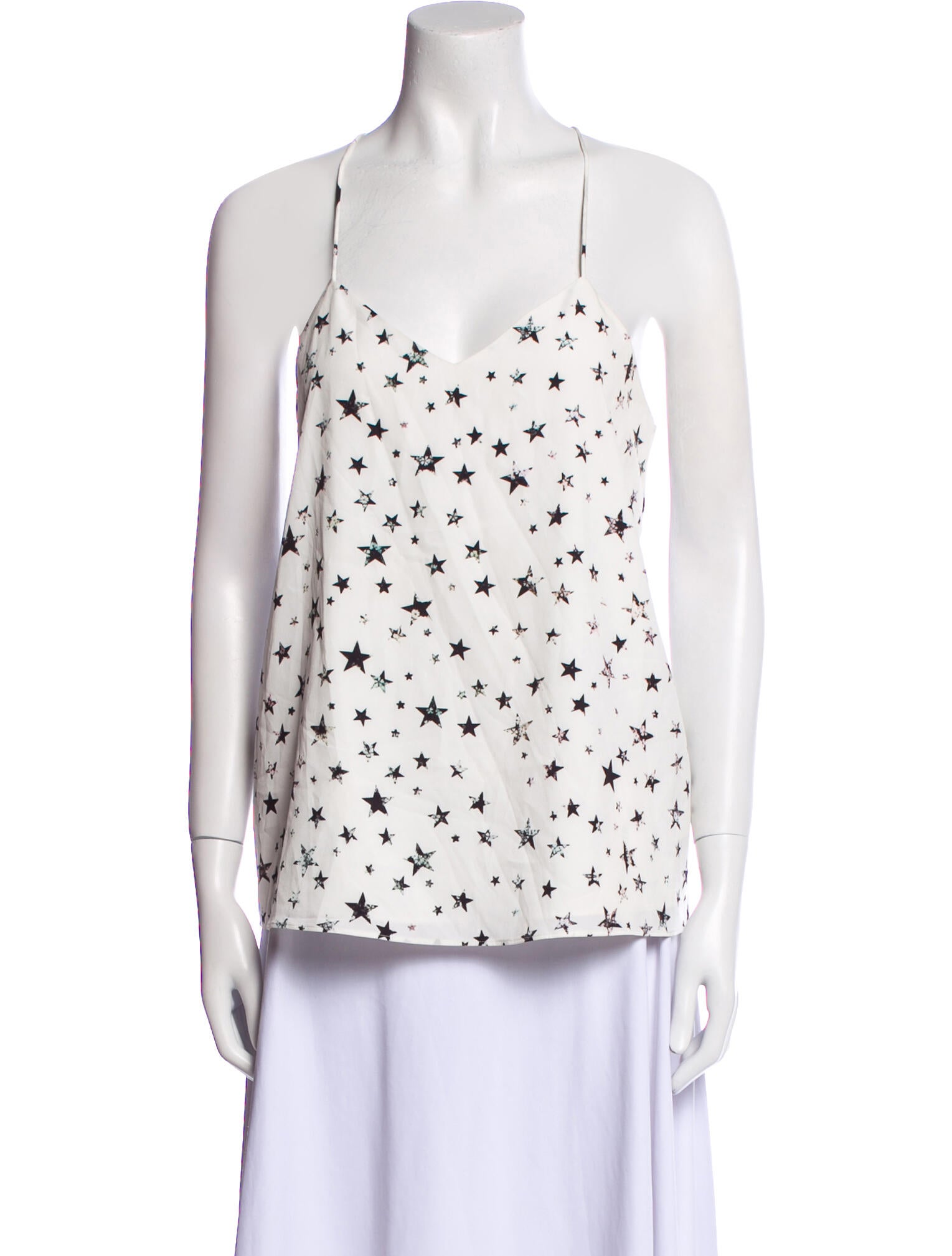 Tibi Printed V-Neck Top
