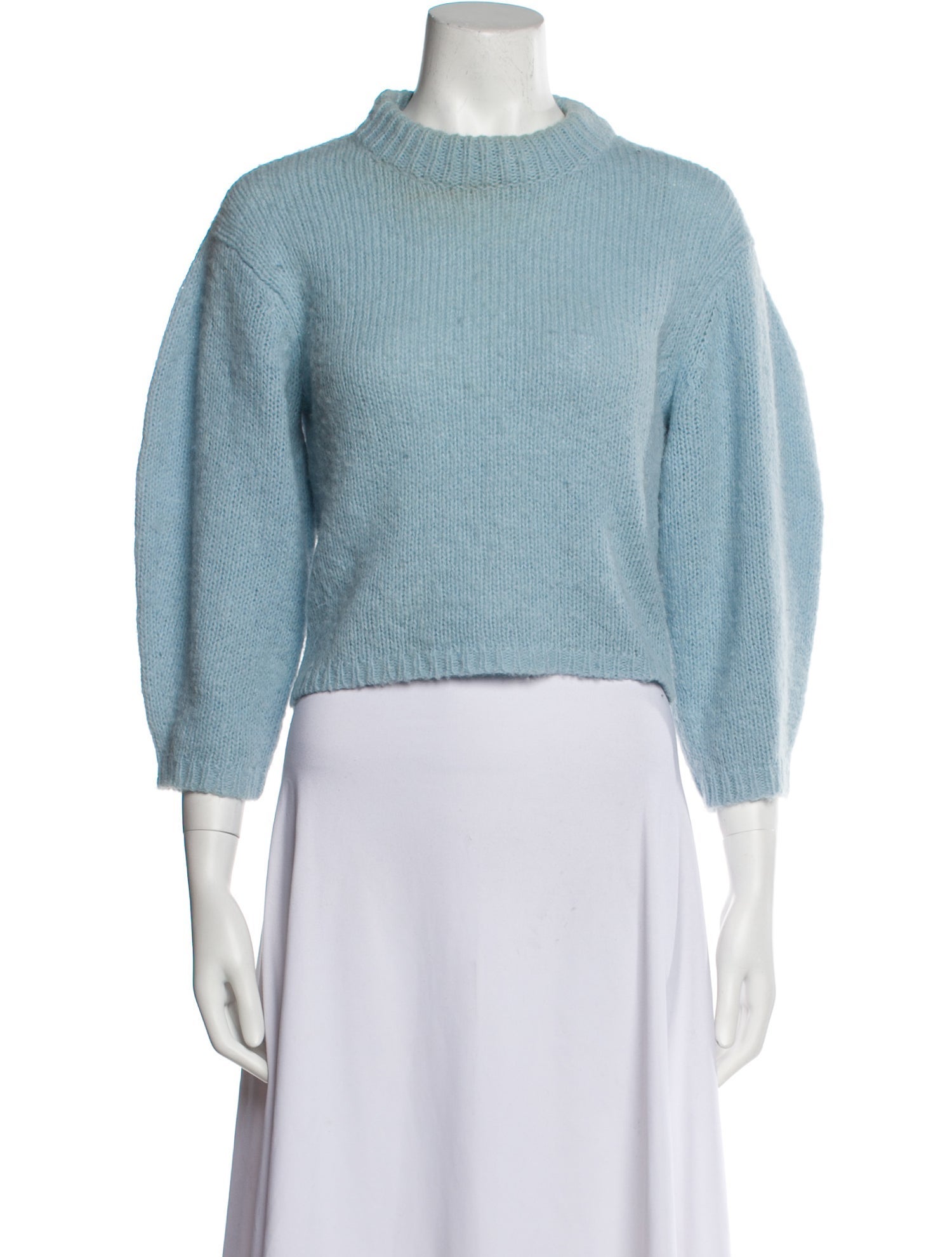 Tibi Alpaca Mock Neck Sweater