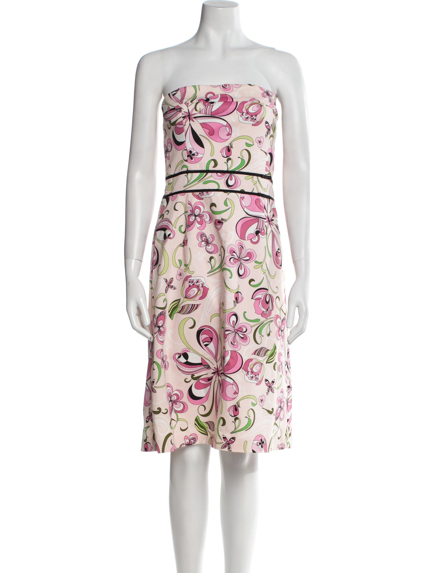 Tibi Floral Print Knee-Length Dress