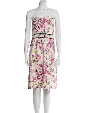 Tibi Floral Print Knee-Length Dress