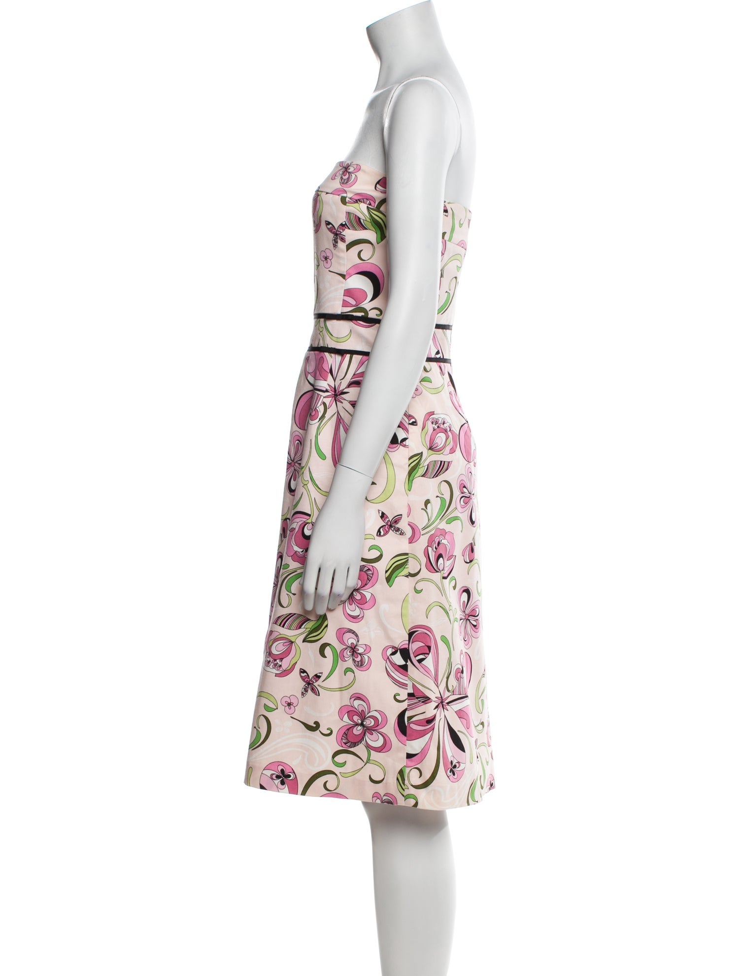 Tibi Floral Print Knee-Length Dress