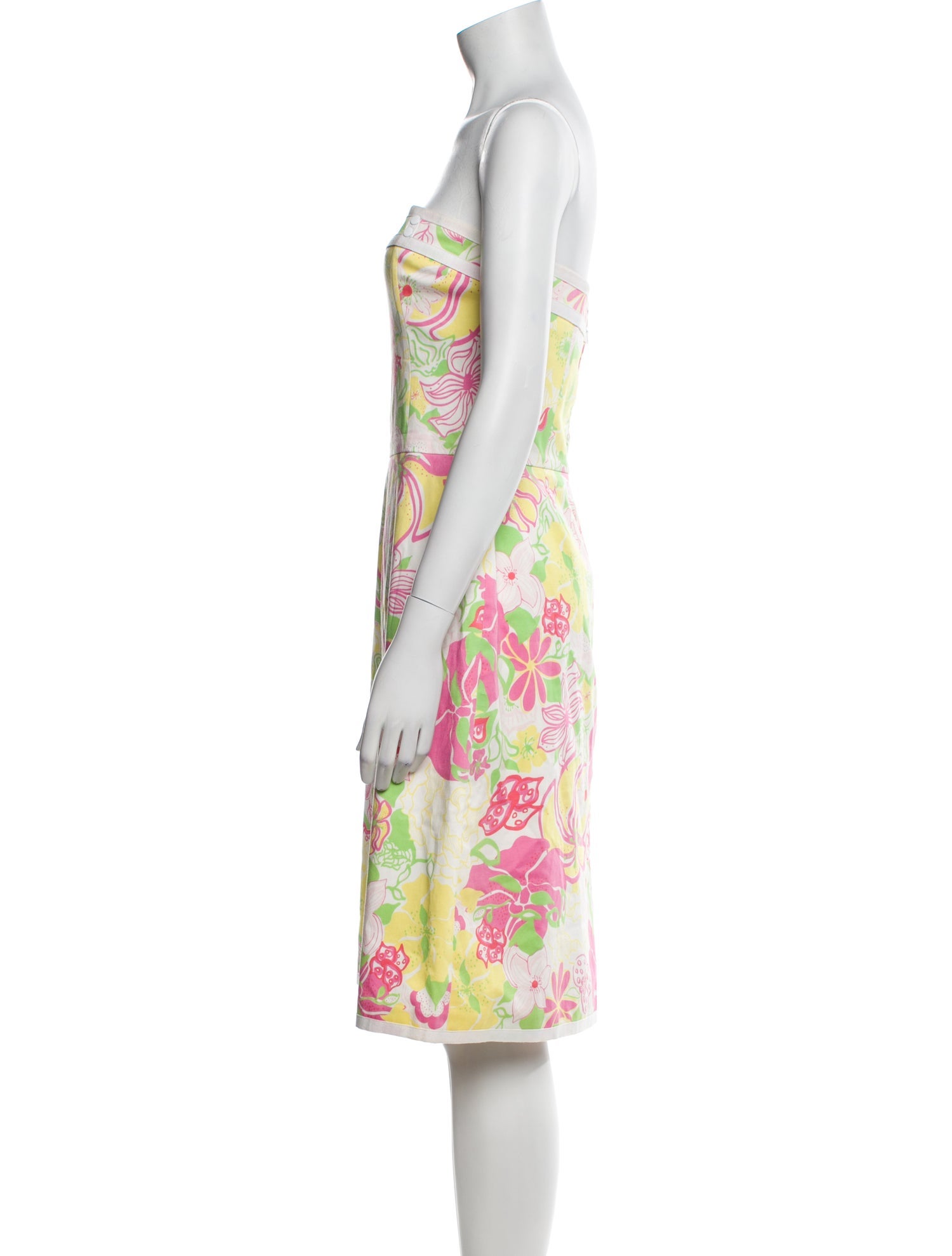 Tibi Floral Print Knee-Length Dress