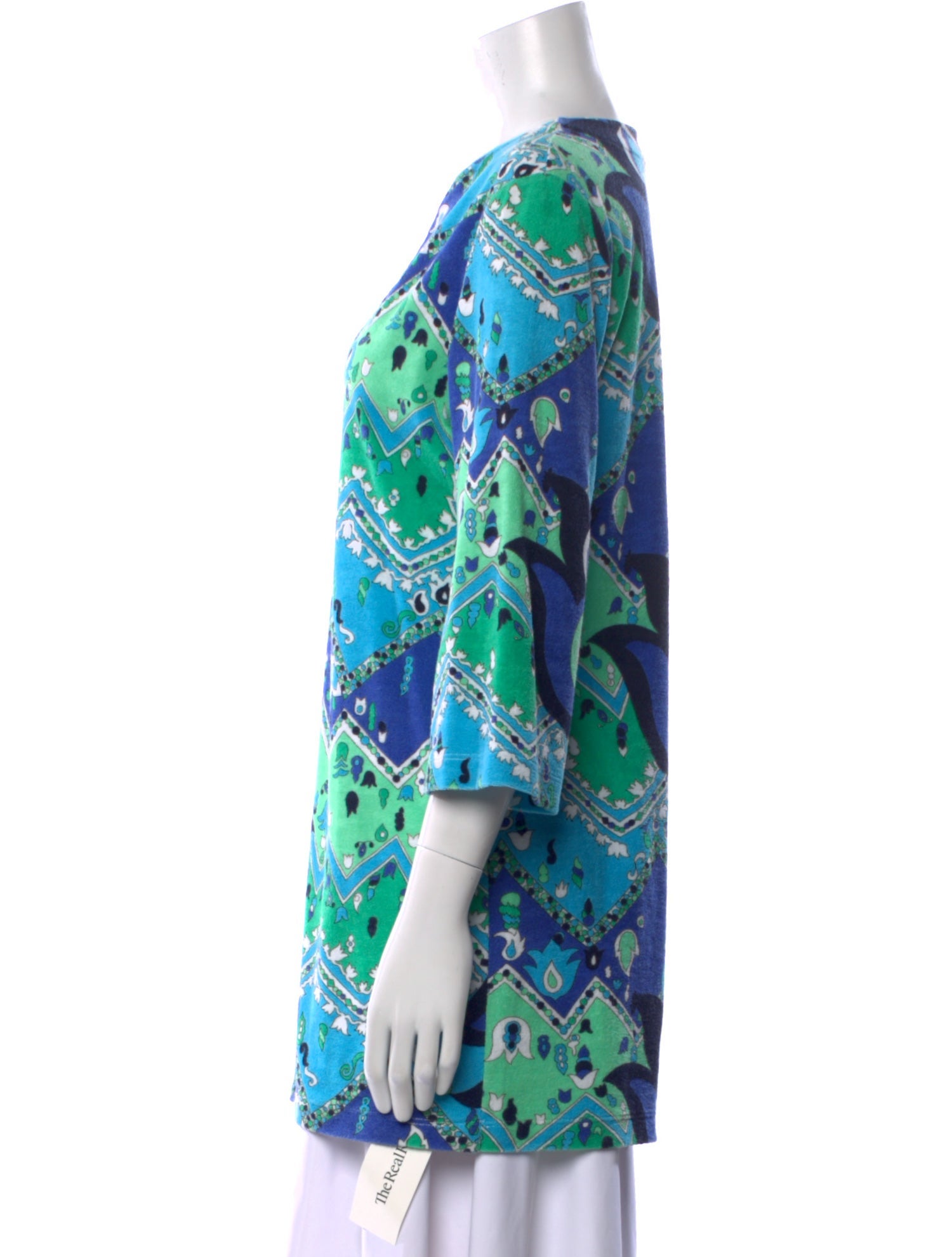 Tibi Printed V-Neck Tunic