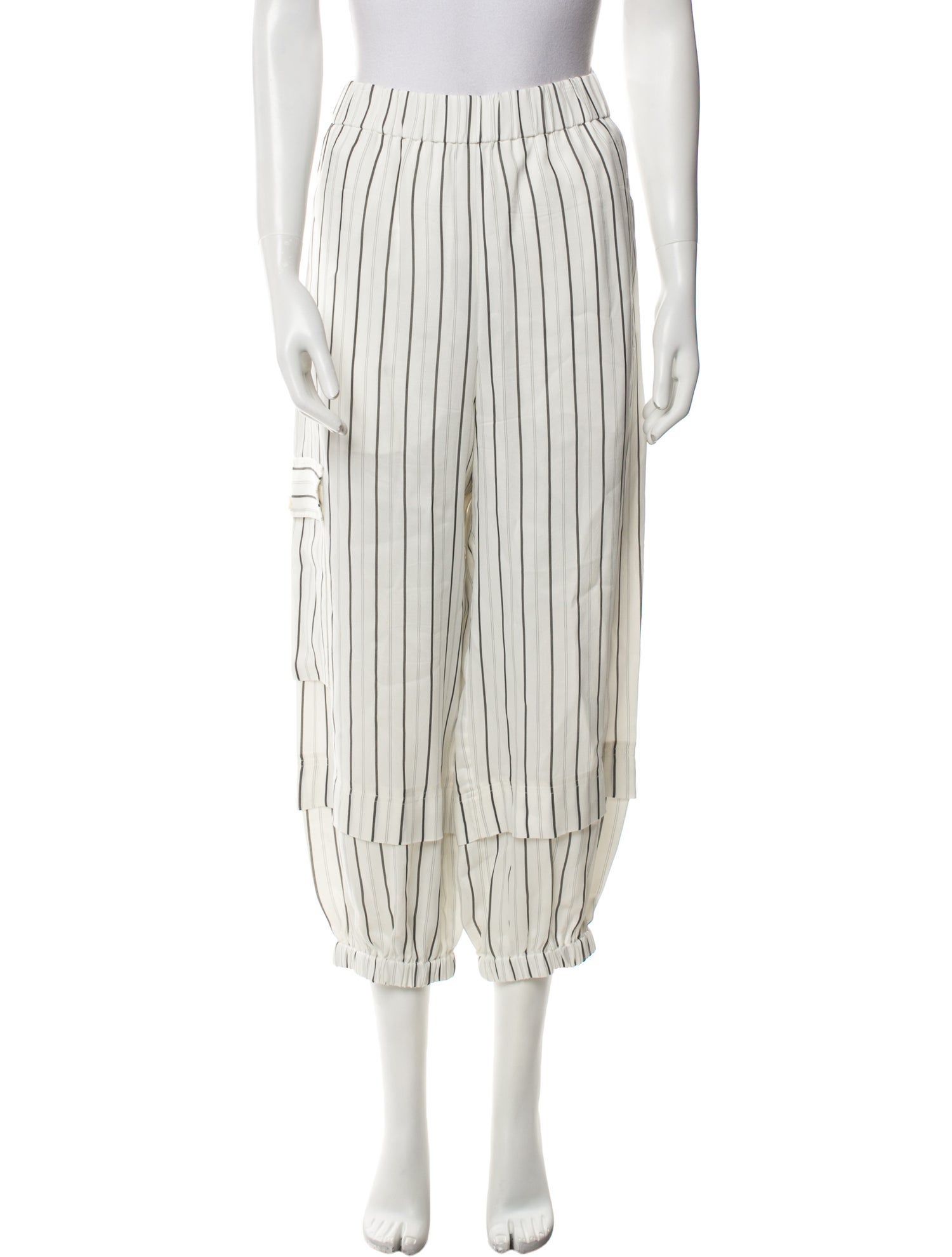 Tibi Striped Straight Leg Pants
