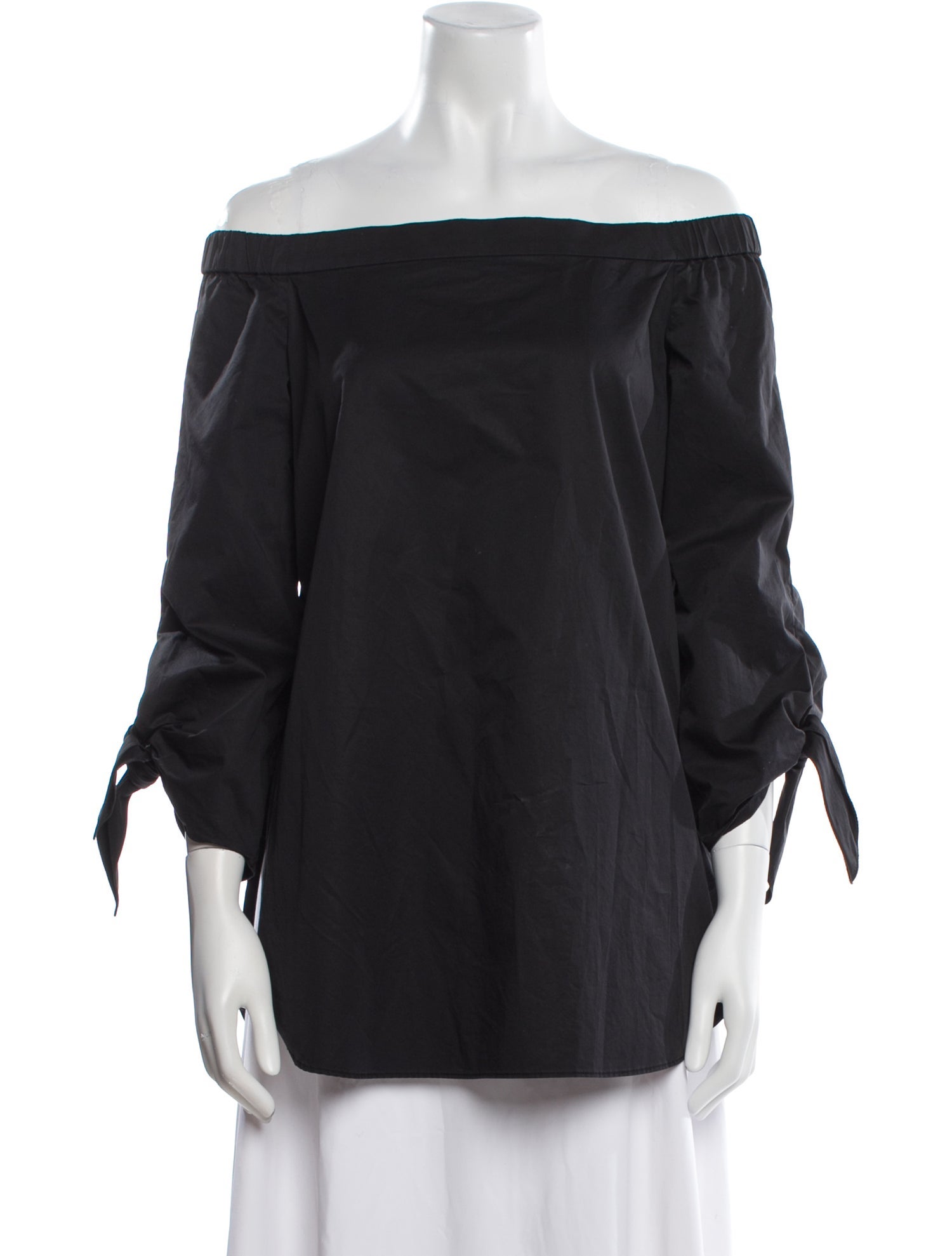 Tibi Off-The-Shoulder Three-Quarter Sleeve Tunic