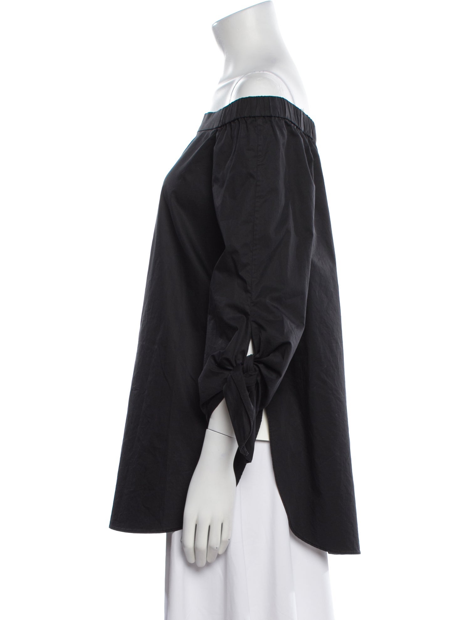 Tibi Off-The-Shoulder Three-Quarter Sleeve Tunic