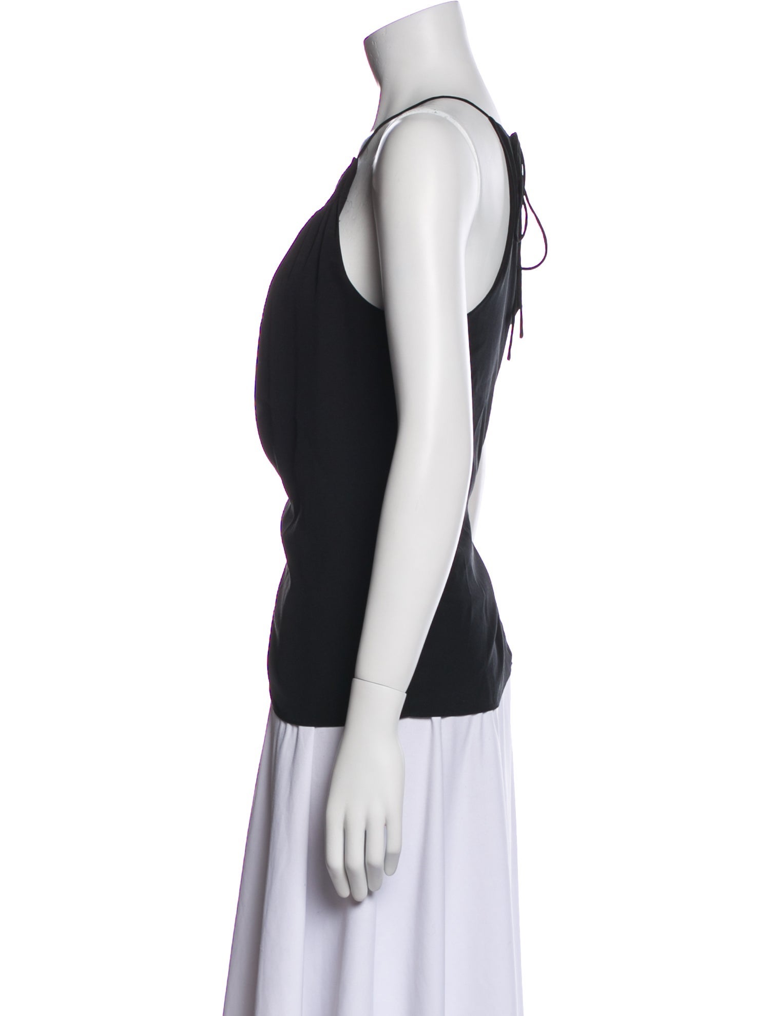 Tibi Silk Square Neckline Top