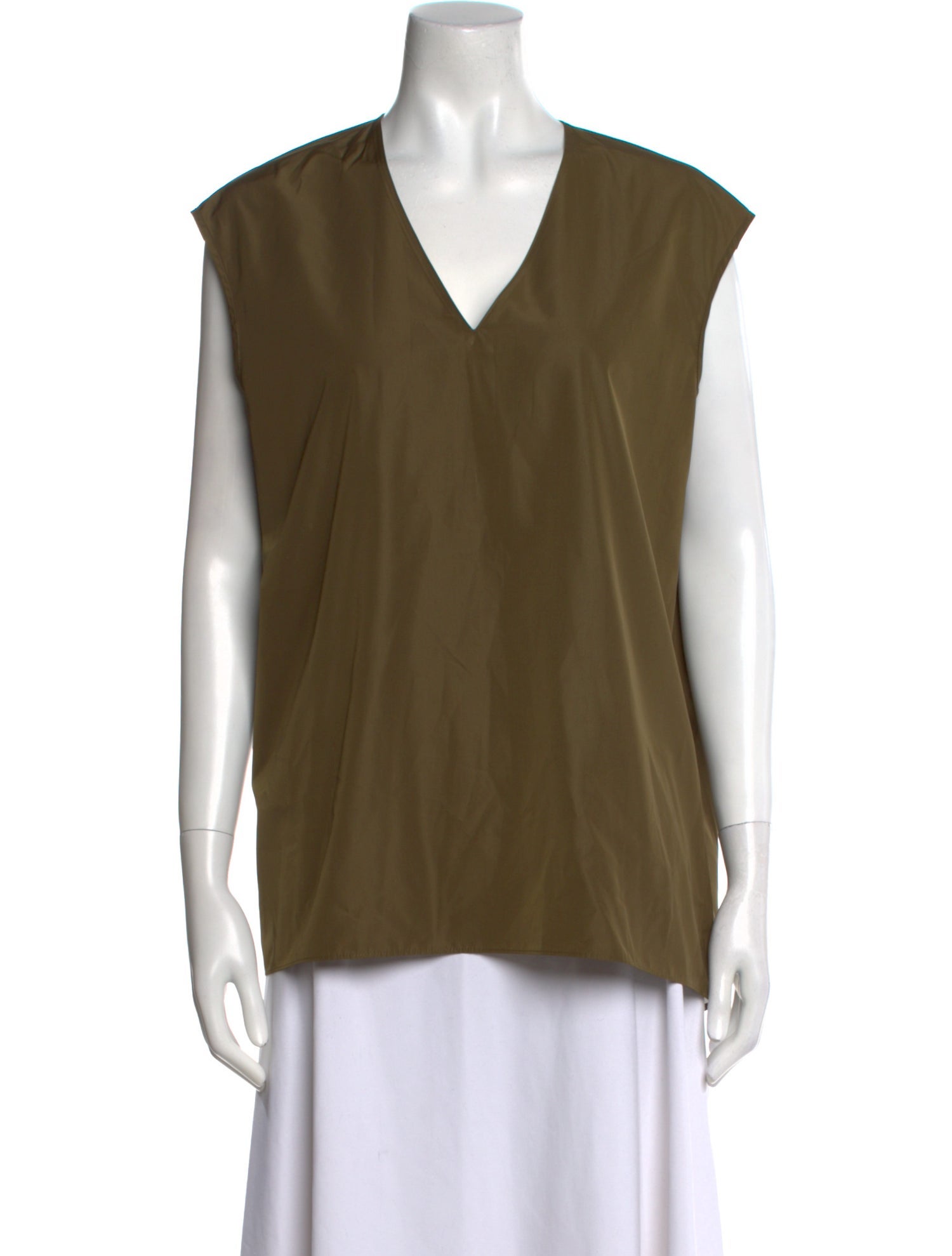 Tibi V-Neck Short Sleeve Top