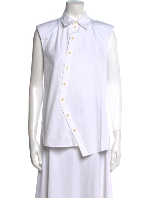 Tibi Sleeveless Button-Up Top
