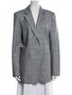Tibi Wool Plaid Print Blazer