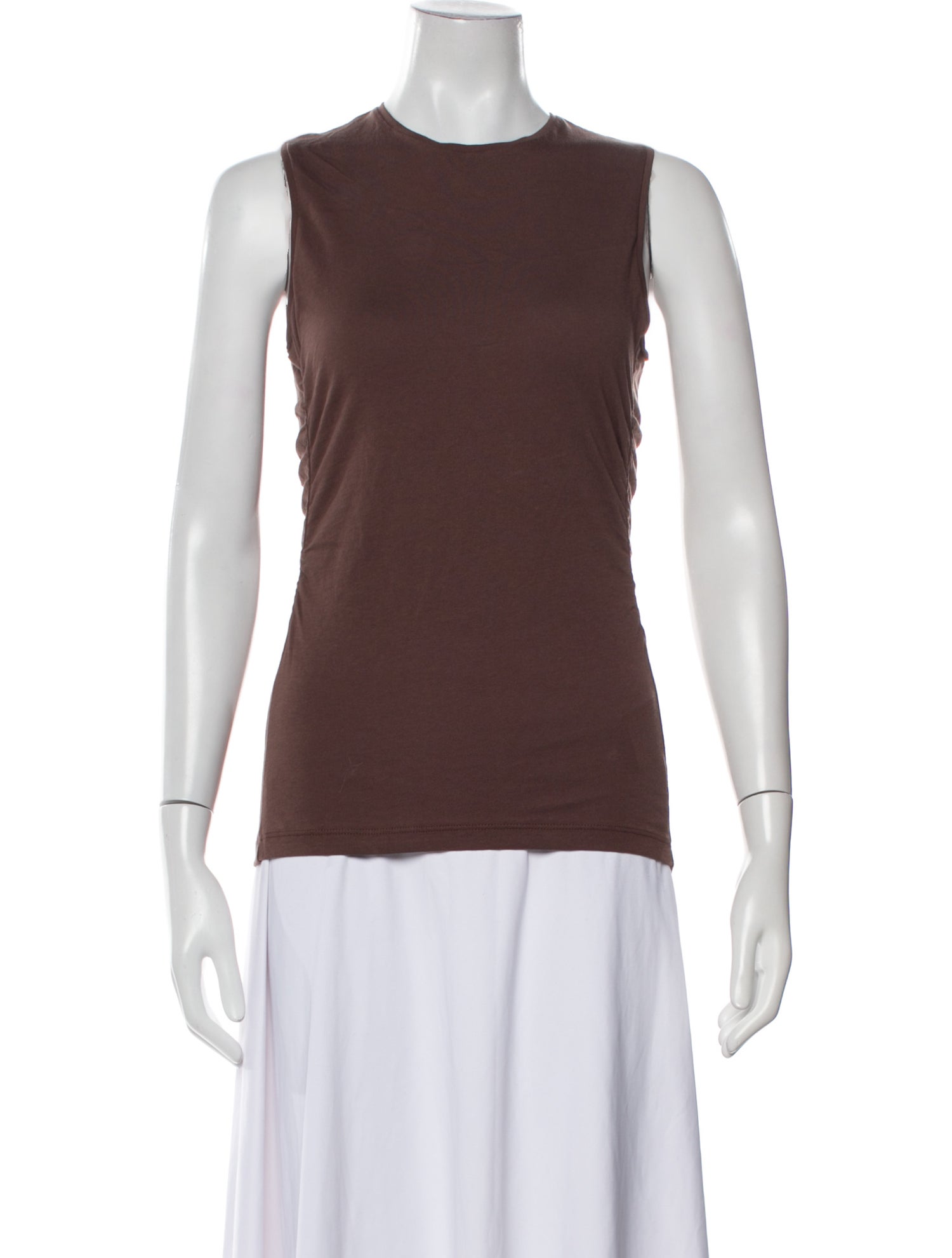 Tibi Crew Neck Sleeveless Top