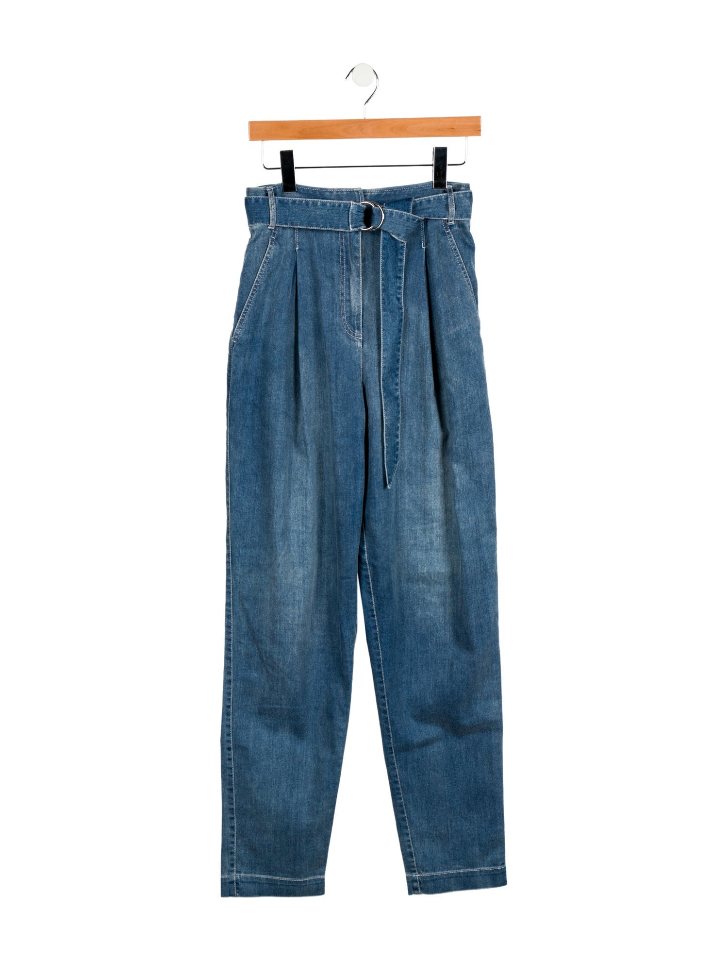 Tibi High-Rise Straight Leg Jeans