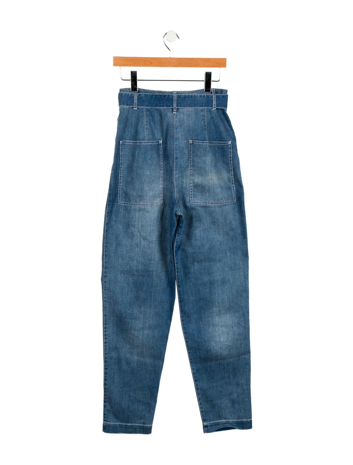 Tibi High-Rise Straight Leg Jeans