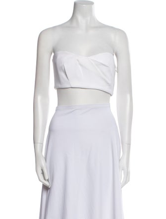 Tibi Strapless Crop Top