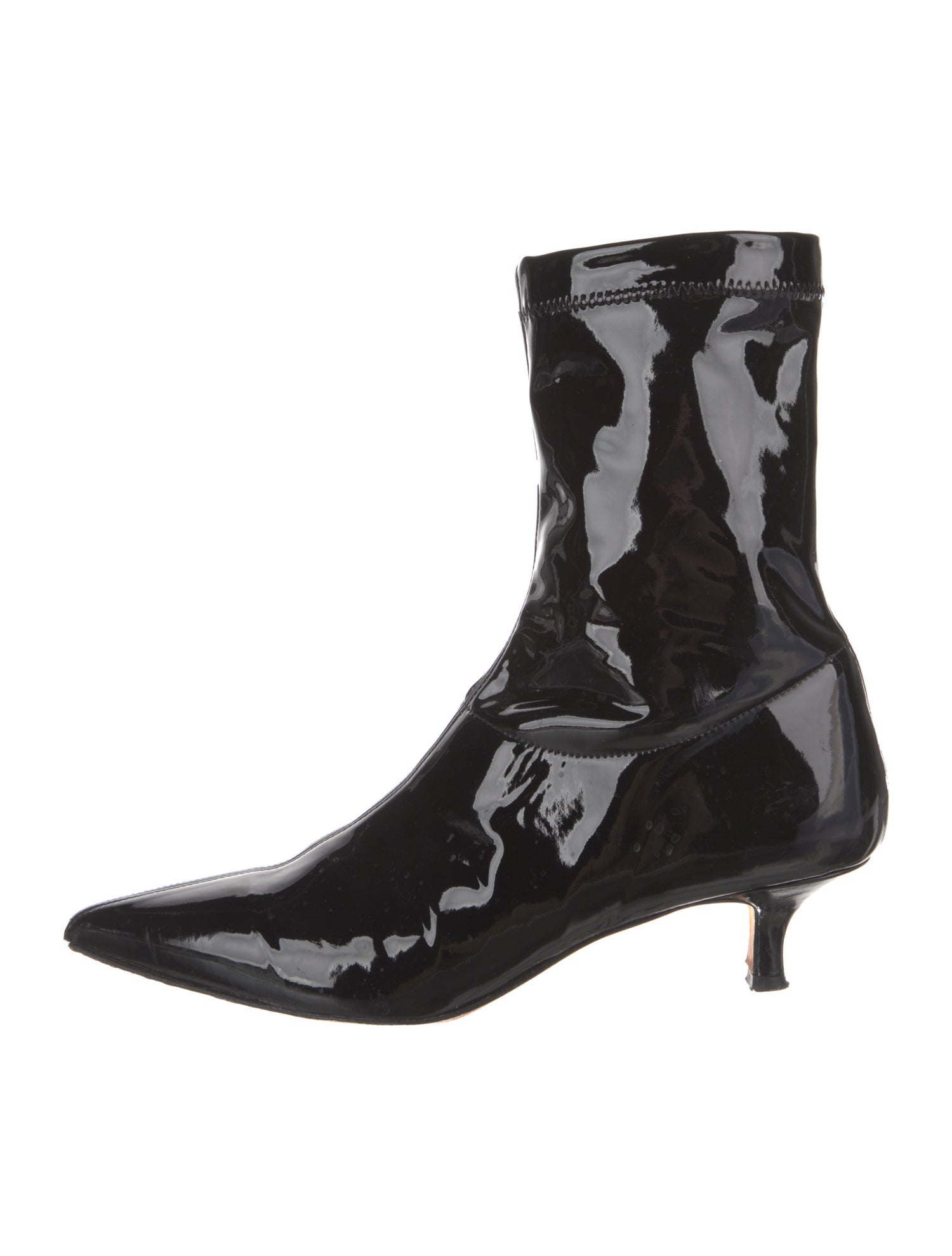 Tibi Patent Leather Sock Boots