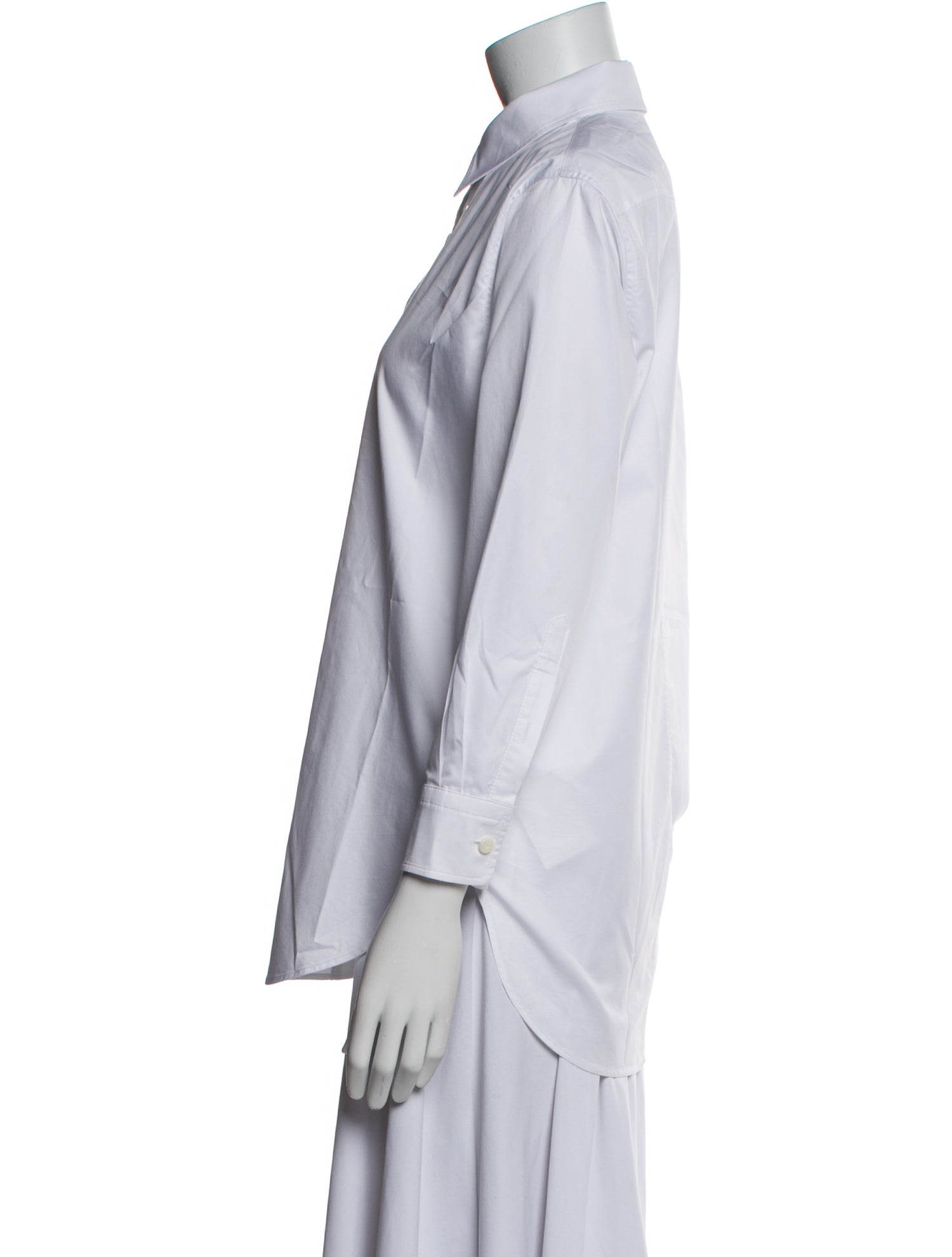 Tibi Three-Quarter Sleeve Button-Up Top