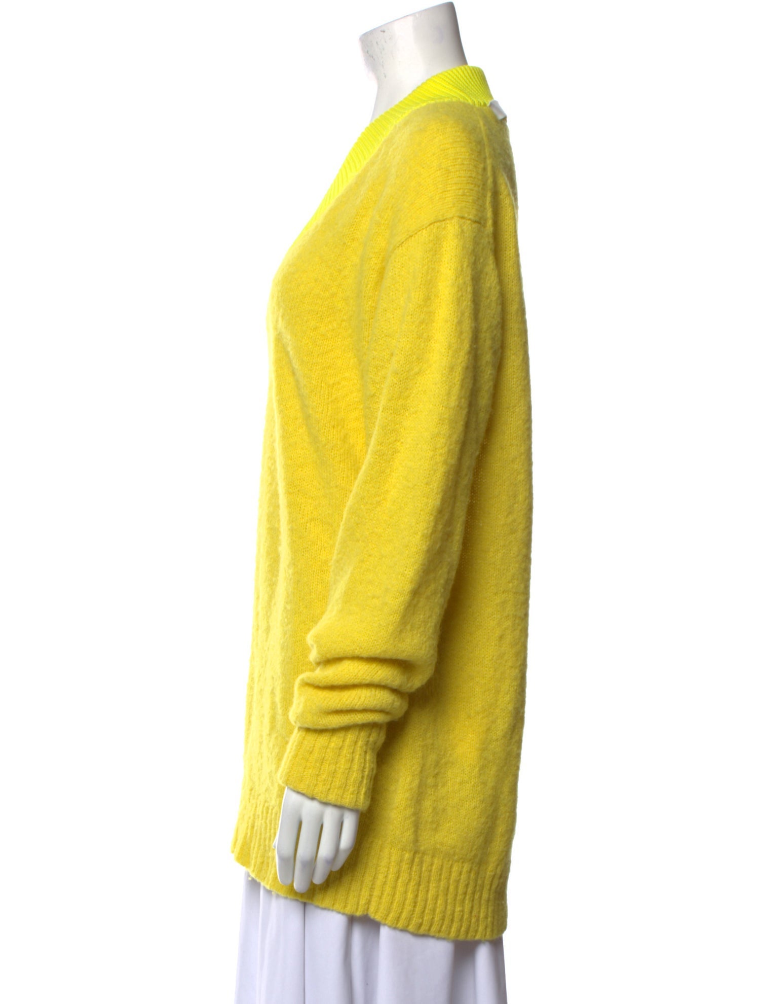 Tibi Alpaca V-Neck Sweater