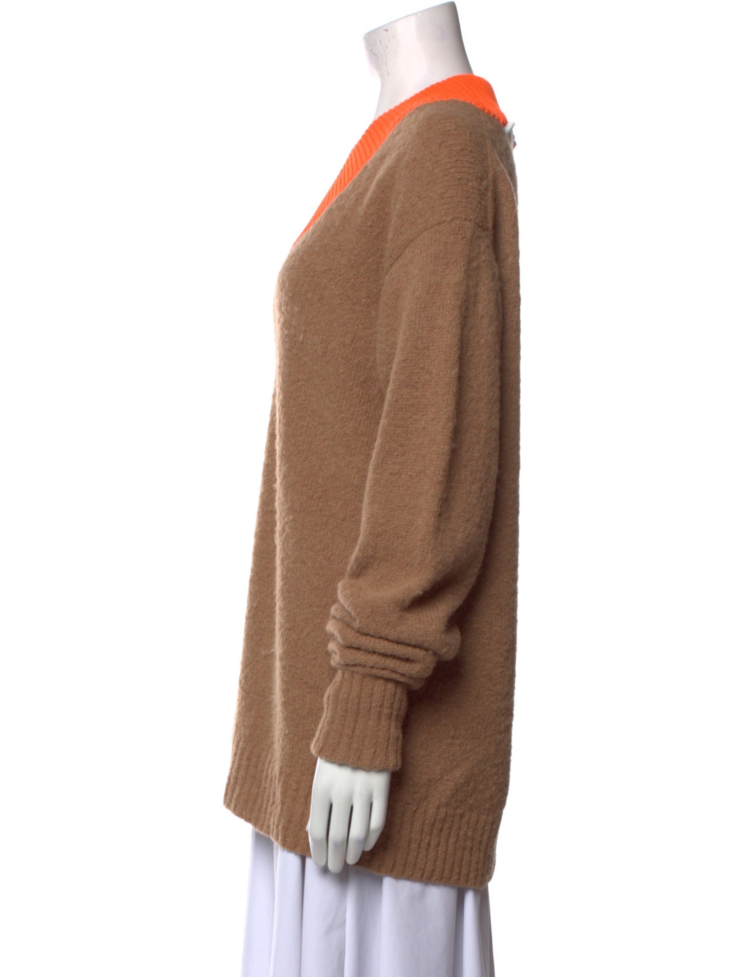 Tibi Alpaca V-Neck Sweater