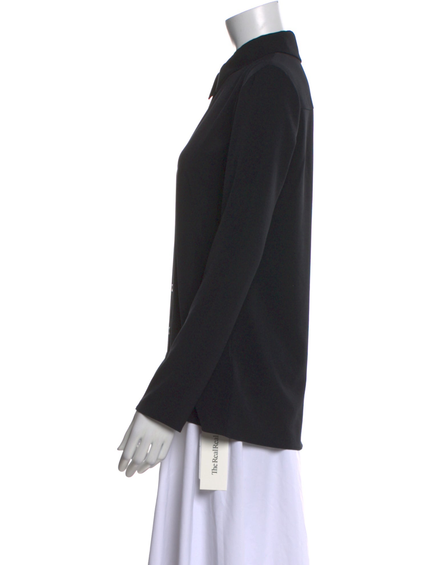 Tibi Long Sleeve Button-Up Top