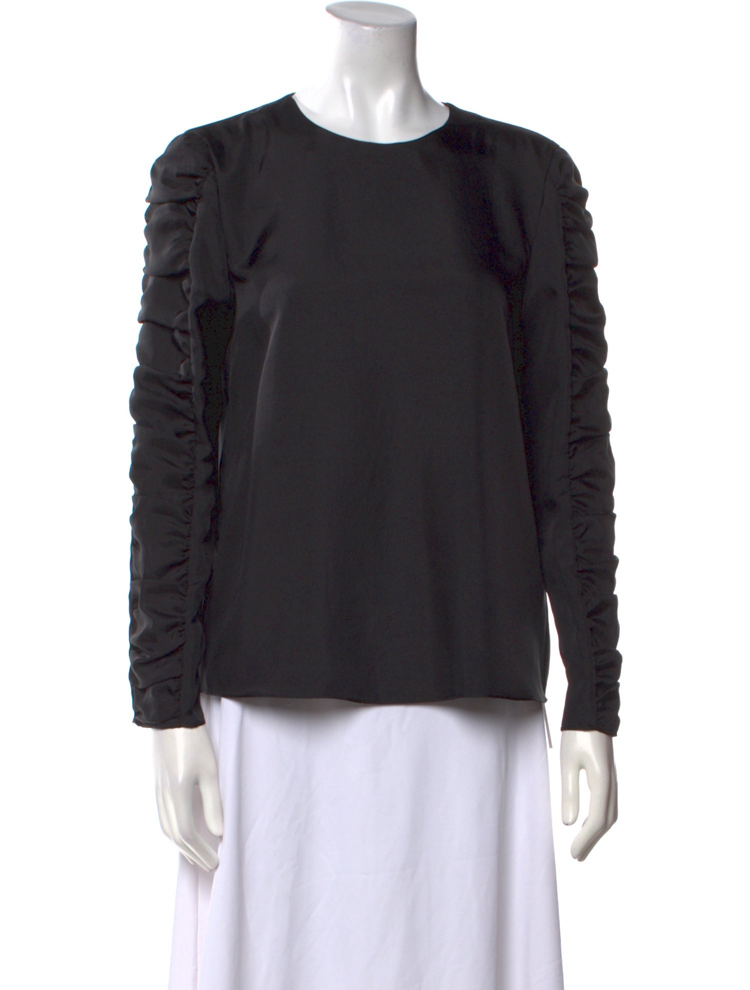 Tibi Crew Neck Long Sleeve Sweatshirt