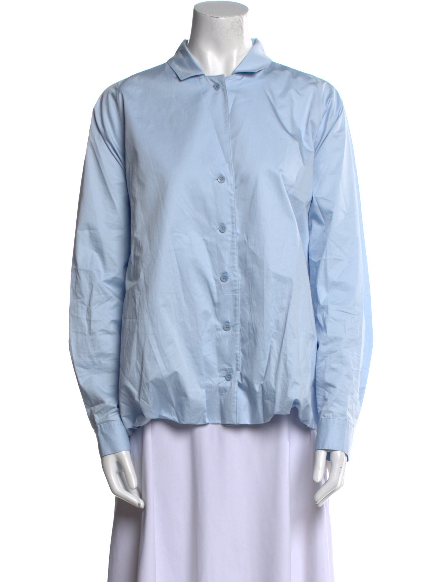 Tibi Long Sleeve Button-Up Top