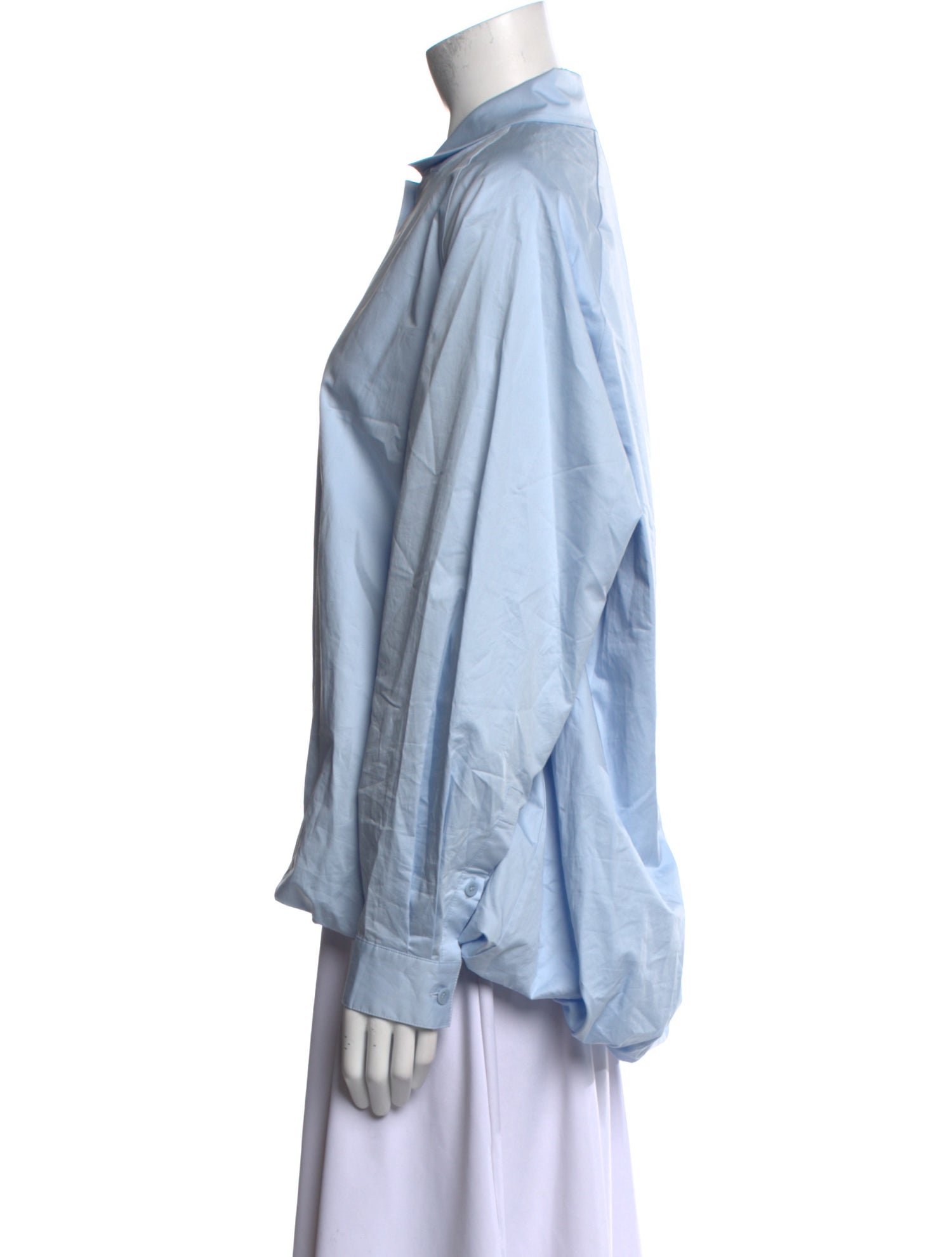 Tibi Long Sleeve Button-Up Top