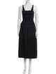 Tibi Square Neckline Midi Length Dress
