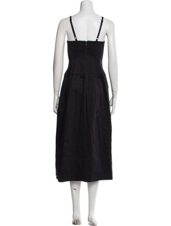 Tibi Square Neckline Midi Length Dress