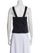 Tibi Square Neckline Sleeveless Crop Top